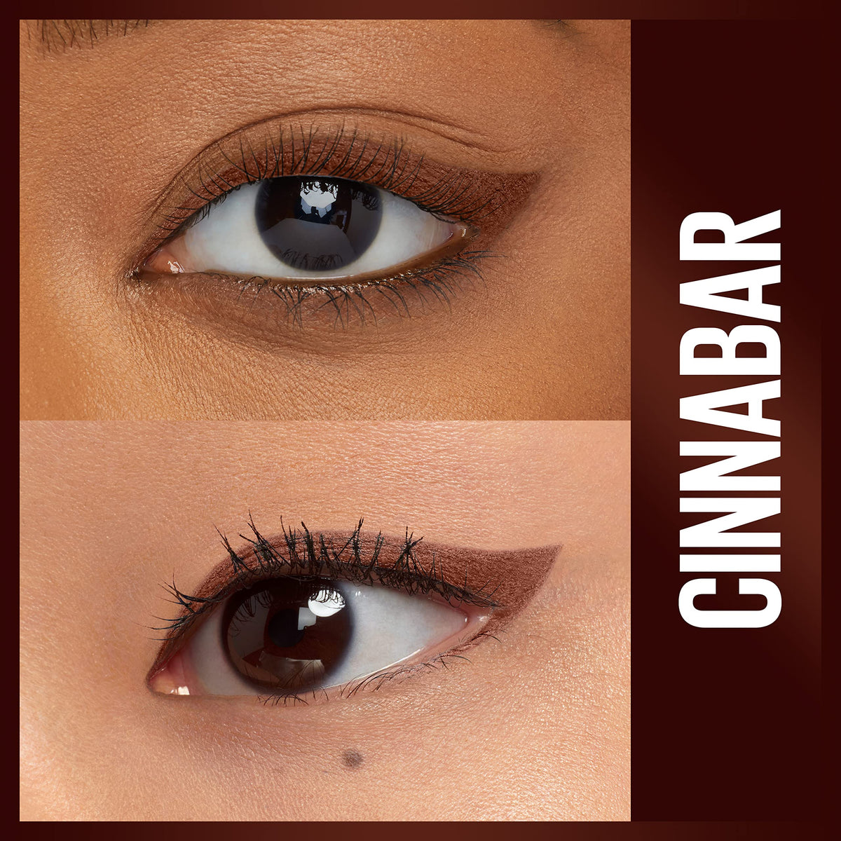 MAYBELLINE pencil tip close-up illustrating self-sharpening point for precise application
