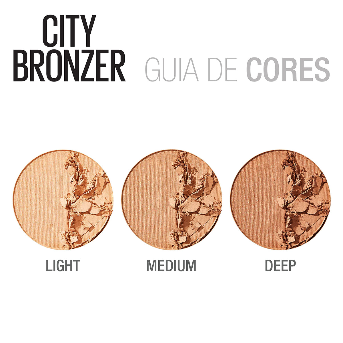Maybelline open pan revealing dual bronzer shades for contouring and warming