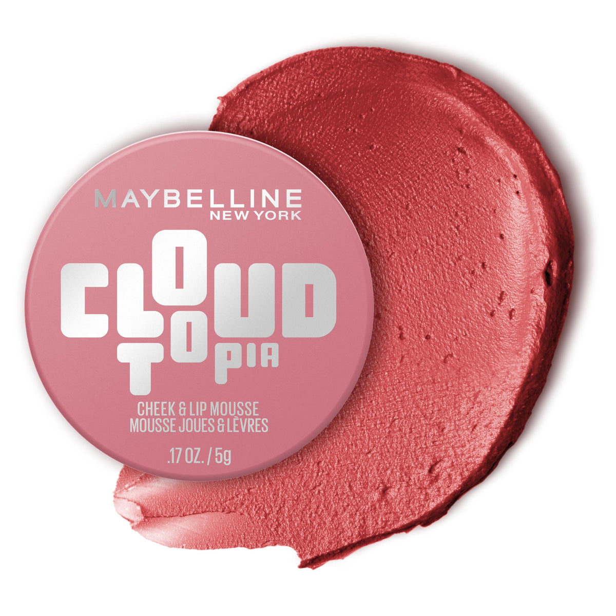 Maybelline Cloudtopia front jar showing packaging and shade name for quick selection