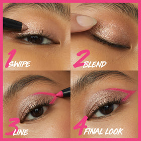 MAYBELLINE sharpened tip used as eyeliner for precise bold lash definition