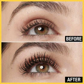 MAYBELLINE Colossal applied on model illustrating volumized, clump-free lashes