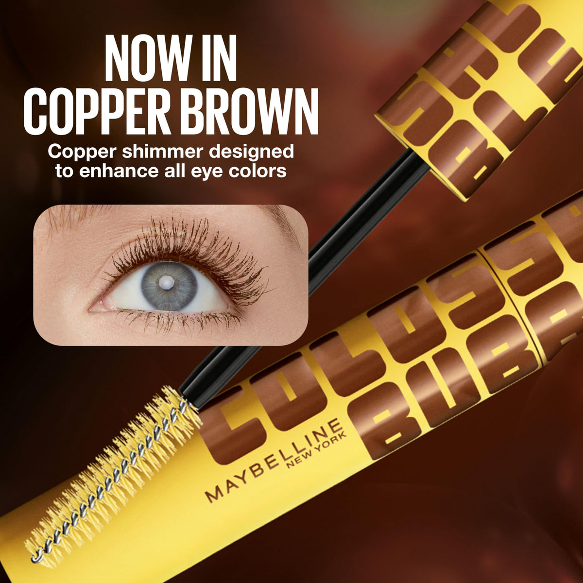 Maybelline Colossal Bubble before and after lashes showing noticeable inflated volume