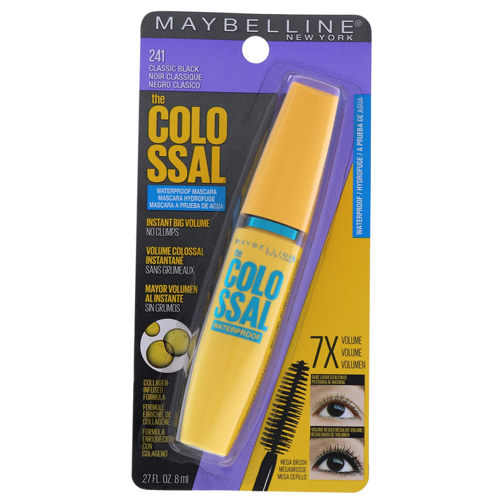 Maybelline mascara front packaging showing product and shade for bold volume