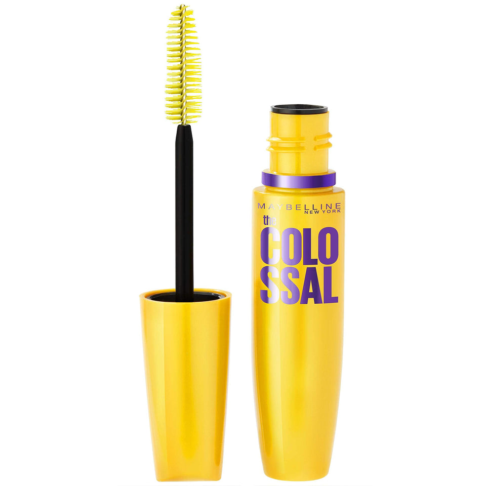 Maybelline front packaging showing Glam Black tube and branding for instant volume