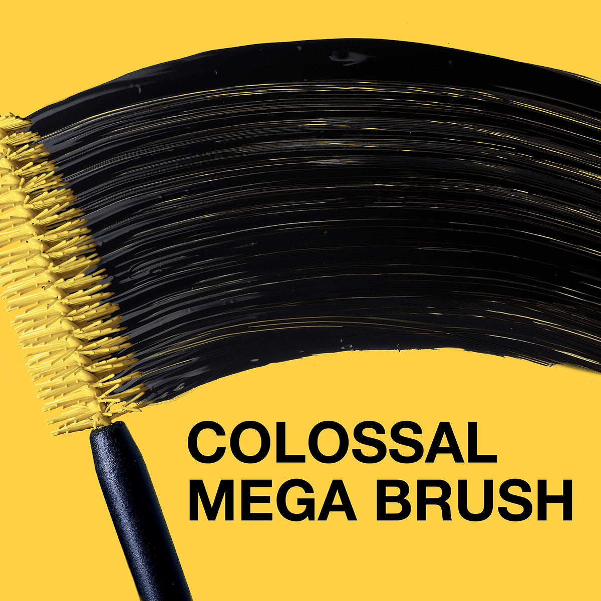 MAYBELLINE Colossal placed next to a ruler showing tube dimensions for scale