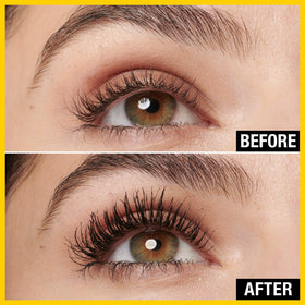 Maybelline Colossal wand with formula showing smooth, no-clump texture benefit