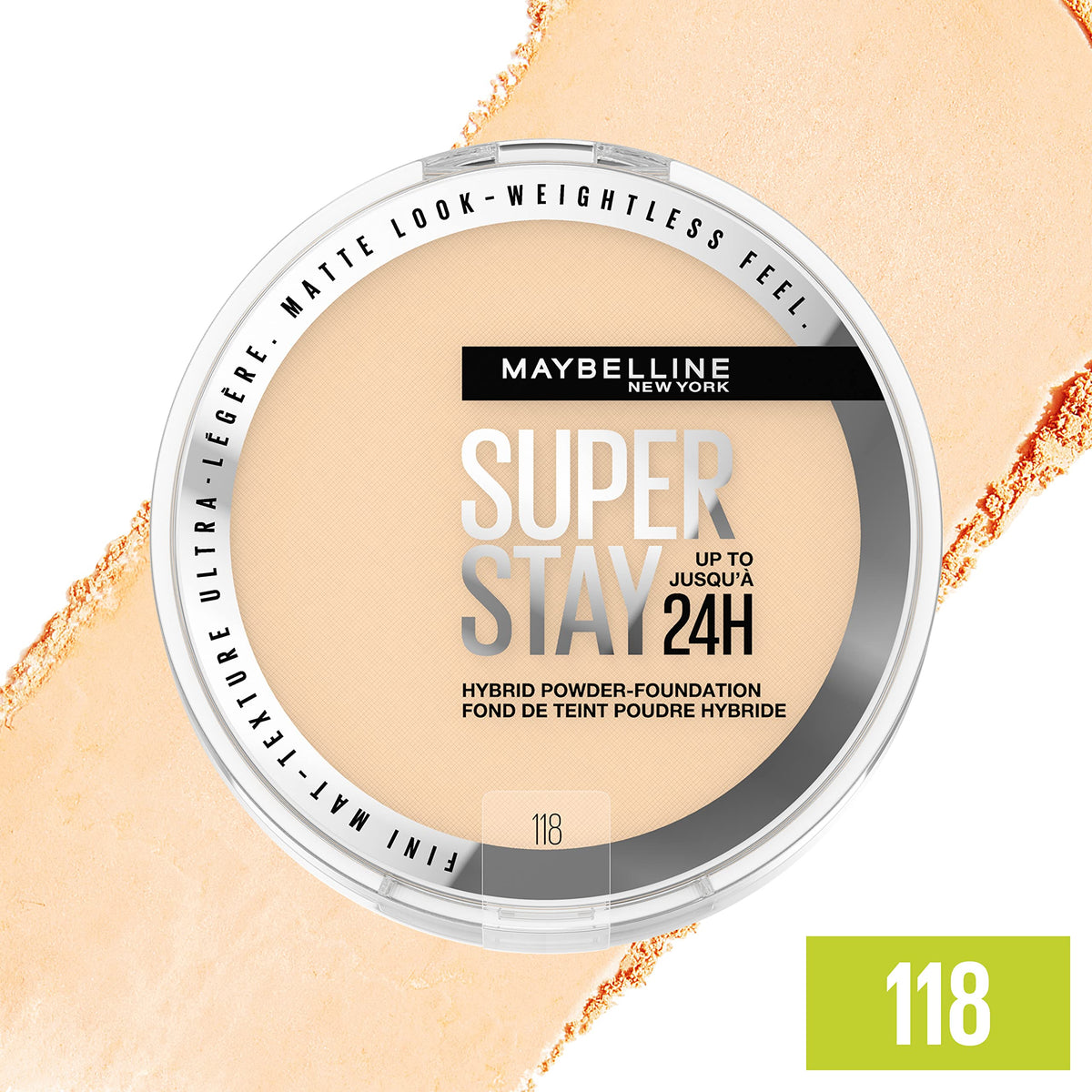 Maybelline compact next to coin to show size and travel-friendly convenience