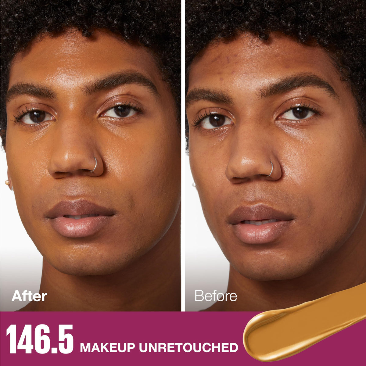 Maybelline creamy concealer texture swirled to show blendable coverage