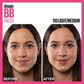 MAYBELLINE application with fingers demonstrating smooth blending and quick coverage benefit