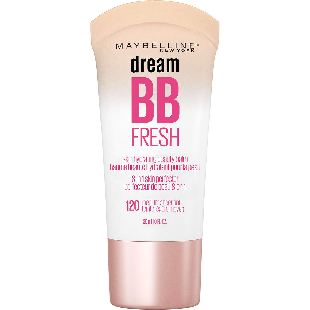 MAYBELLINE front packaging of Dream Fresh BB cream showing product name and SPF 30 benefit