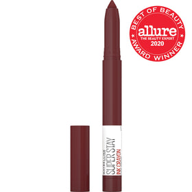 Maybelline full-lip application of Drive The Future demonstrating defined matte color