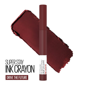 Maybelline close-up of crayon tip highlighting smooth glide and rich pigment