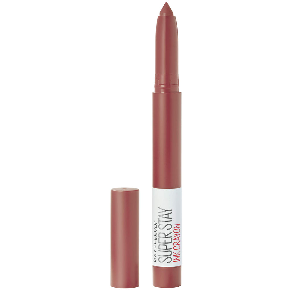 Maybelline crayon front packaging showing shade and benefits