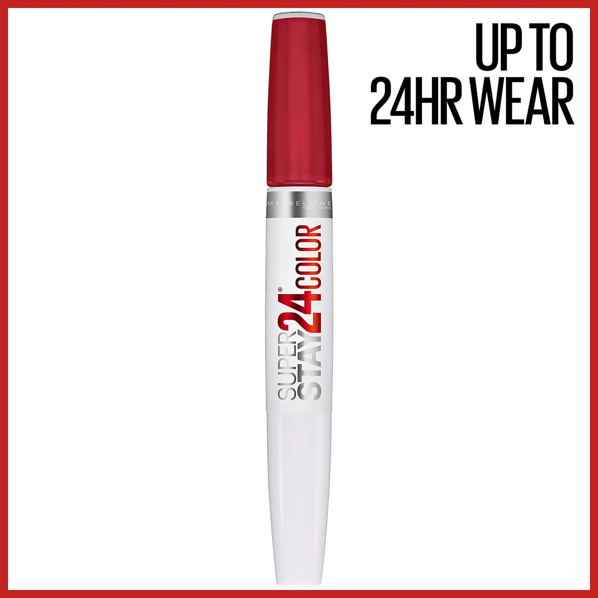 Maybelline close-up applicator tip delivering precise pigmented color
