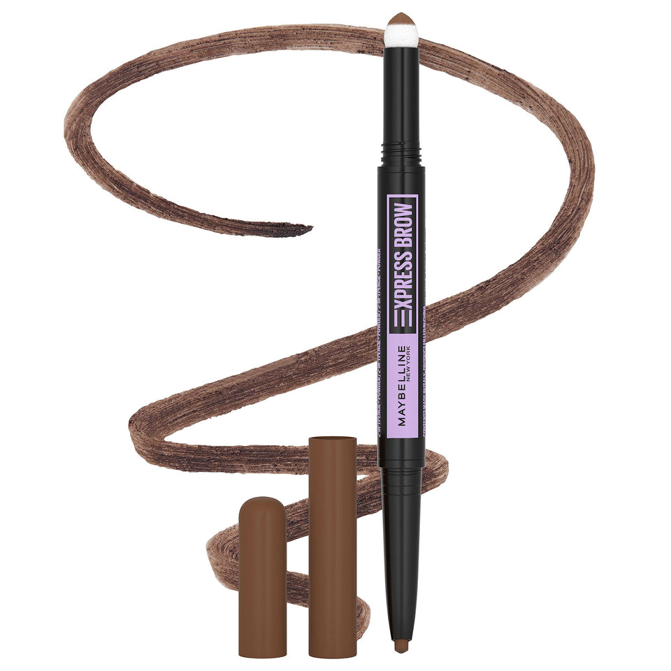 MAYBELLINE express brow front view showing dual-ended tool and color
