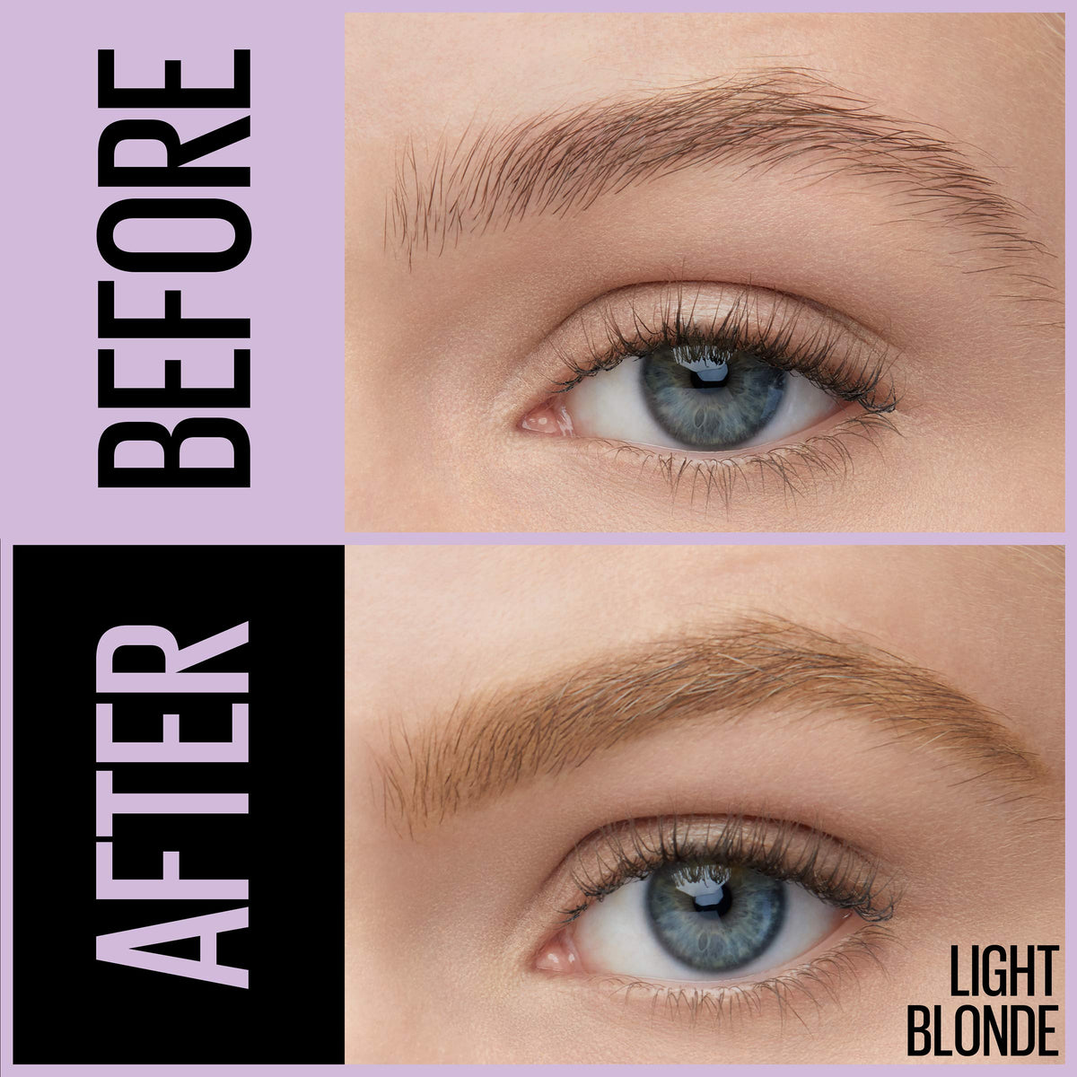 Maybelline Express Brow held in hand showing compact size for travel and convenience
