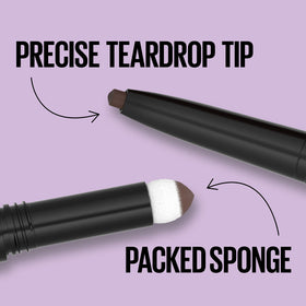 Maybelline express brow medium brown swatches demonstrating natural match and buildable coverage