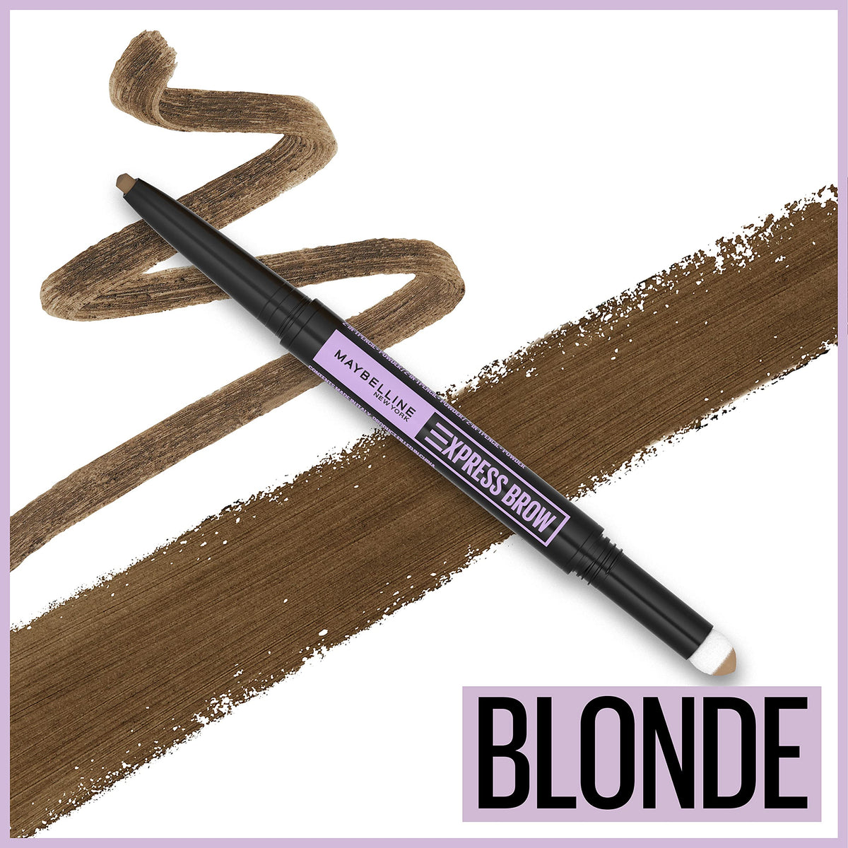 Maybelline teardrop pencil tip close-up for precise hair-like strokes and accurate shaping