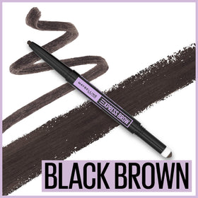 Maybelline teardrop tip close-up demonstrating precise shaping for defined brows