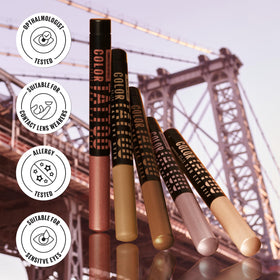 MAYBELLINE Eye Stix in a makeup bag lifestyle shot highlighting everyday convenience