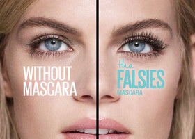 Maybelline application demo on lashes showing separation and lift
