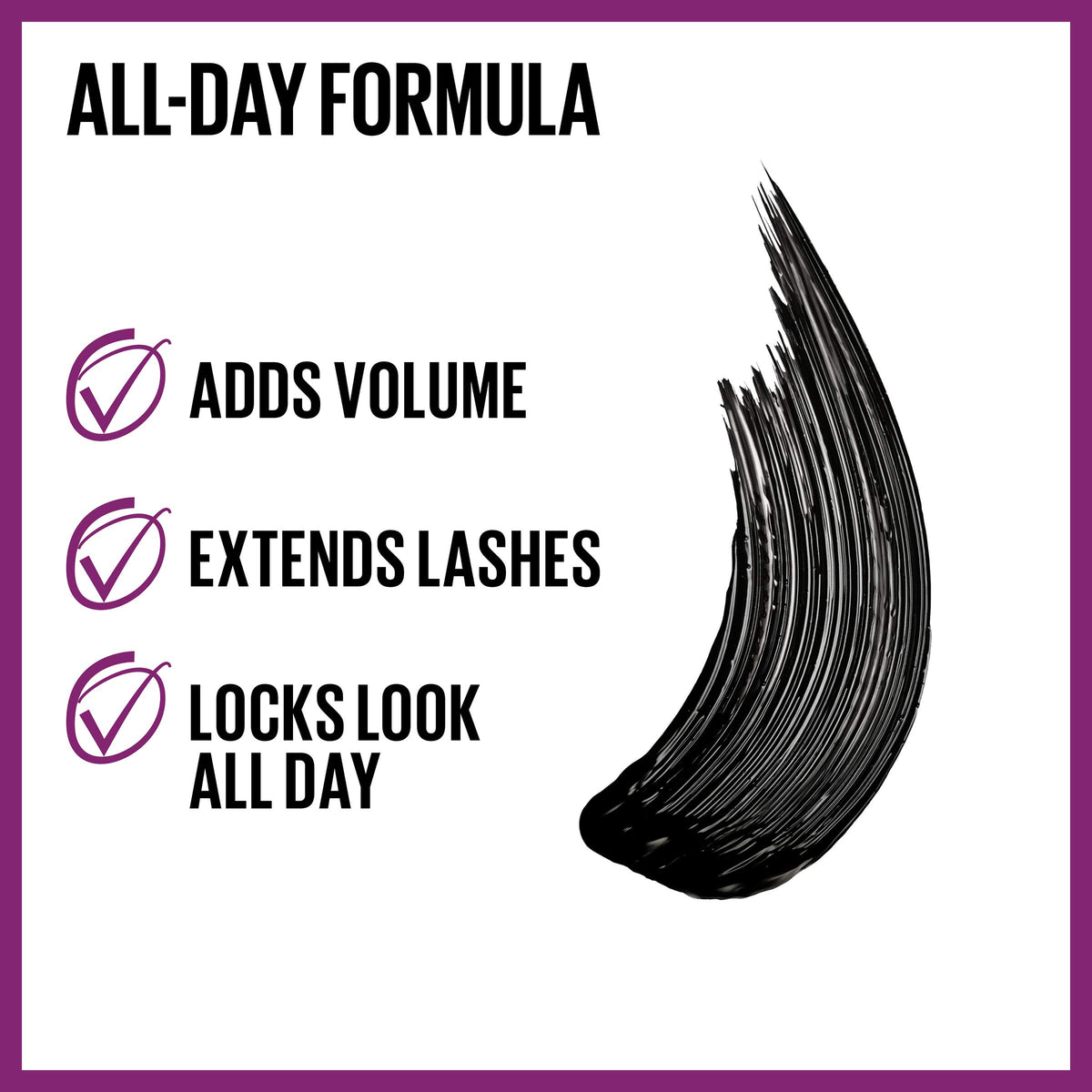 MAYBELLINE fiber-infused formula close-up for added length