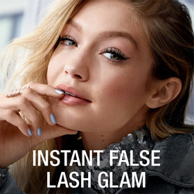 Maybelline on vanity demonstrating waterproof wear and long-lasting eye look