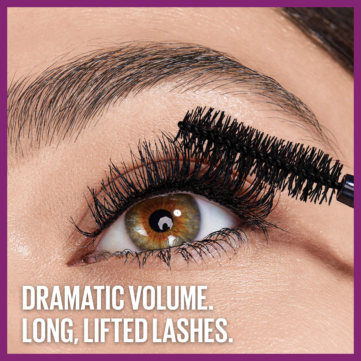 MAYBELLINE applied on model eye for lifted, volumized lashes