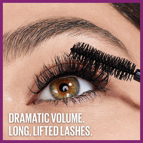 MAYBELLINE applied on model eye for lifted, volumized lashes