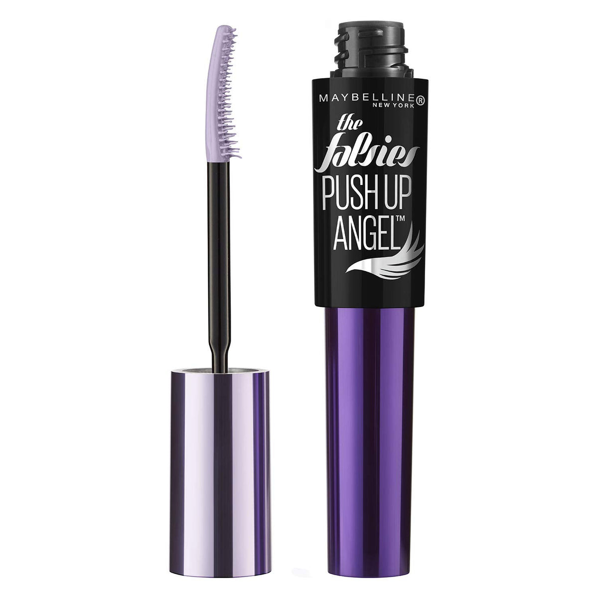 Maybelline brush close-up showing spoon-shaped wand and flexible stem for lash lift