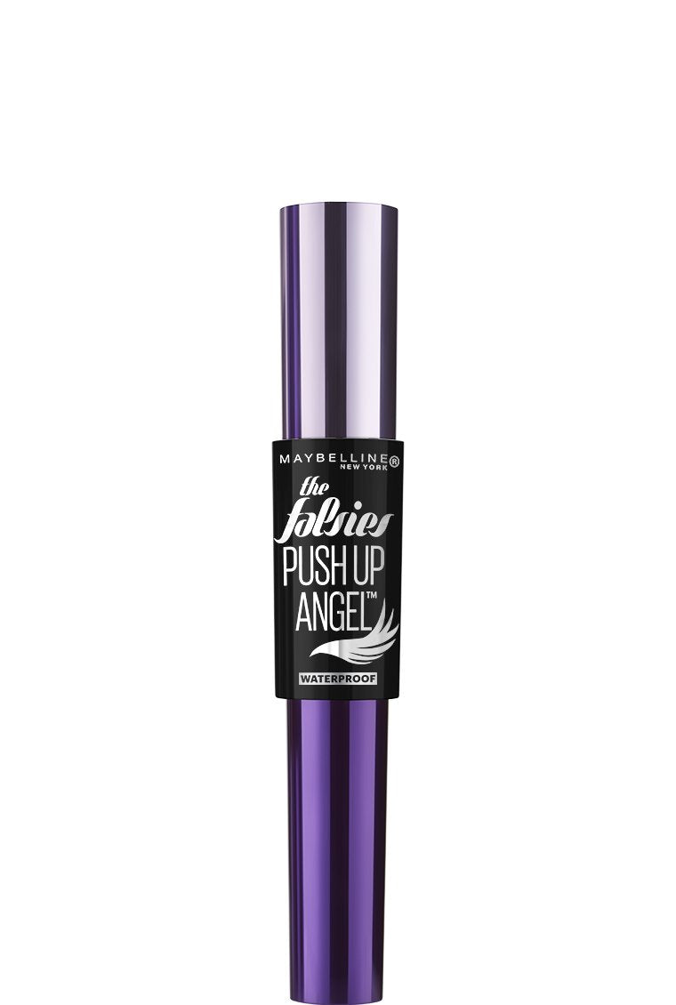 Maybelline brush close-up demonstrating angled push-up wing for lift