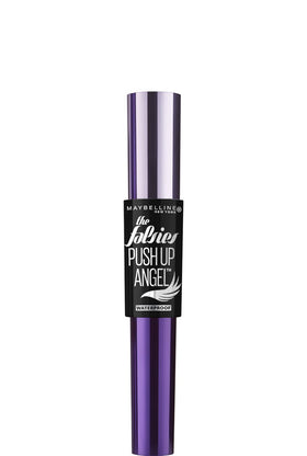 Maybelline brush close-up demonstrating angled push-up wing for lift