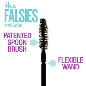Maybelline tube beside hand showing size and easy travel benefit