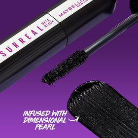 Maybelline mascara applied on model showing dramatic lifted lashes