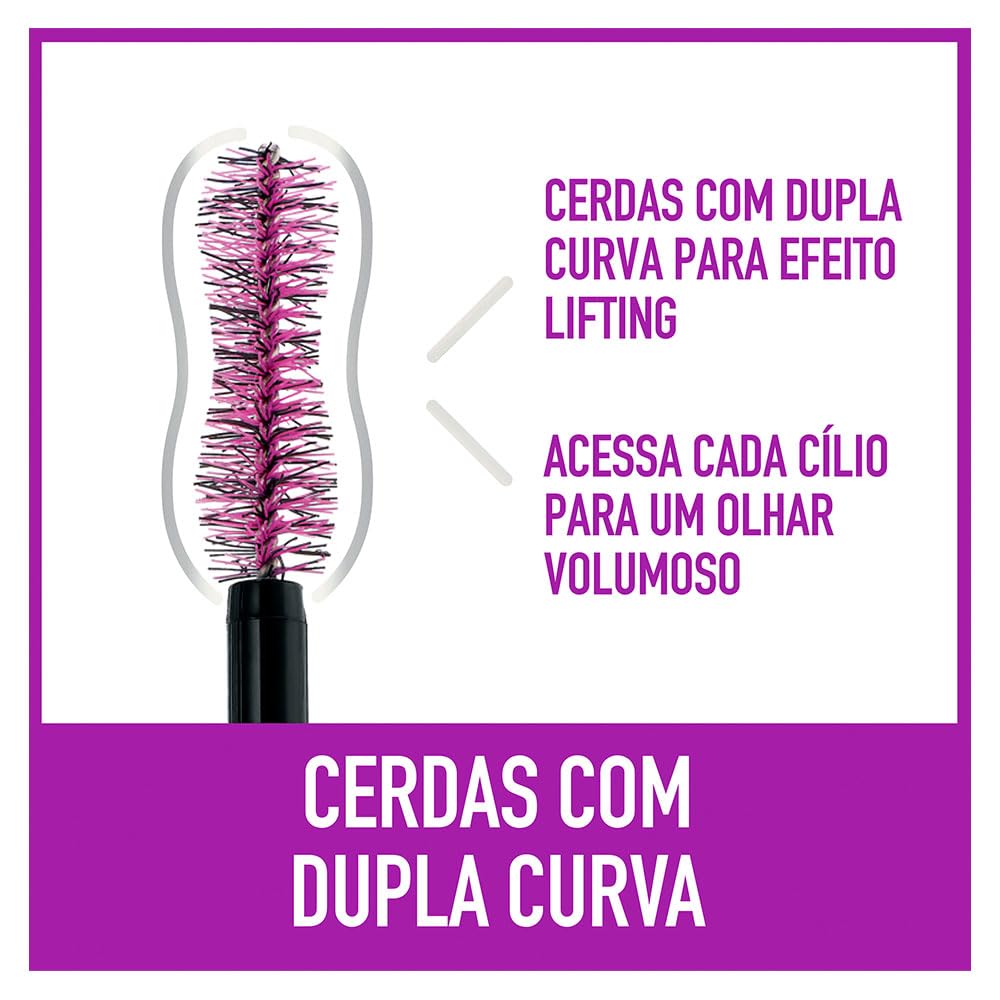 MAYBELLINE wand applying formula to lashes to show separation and length