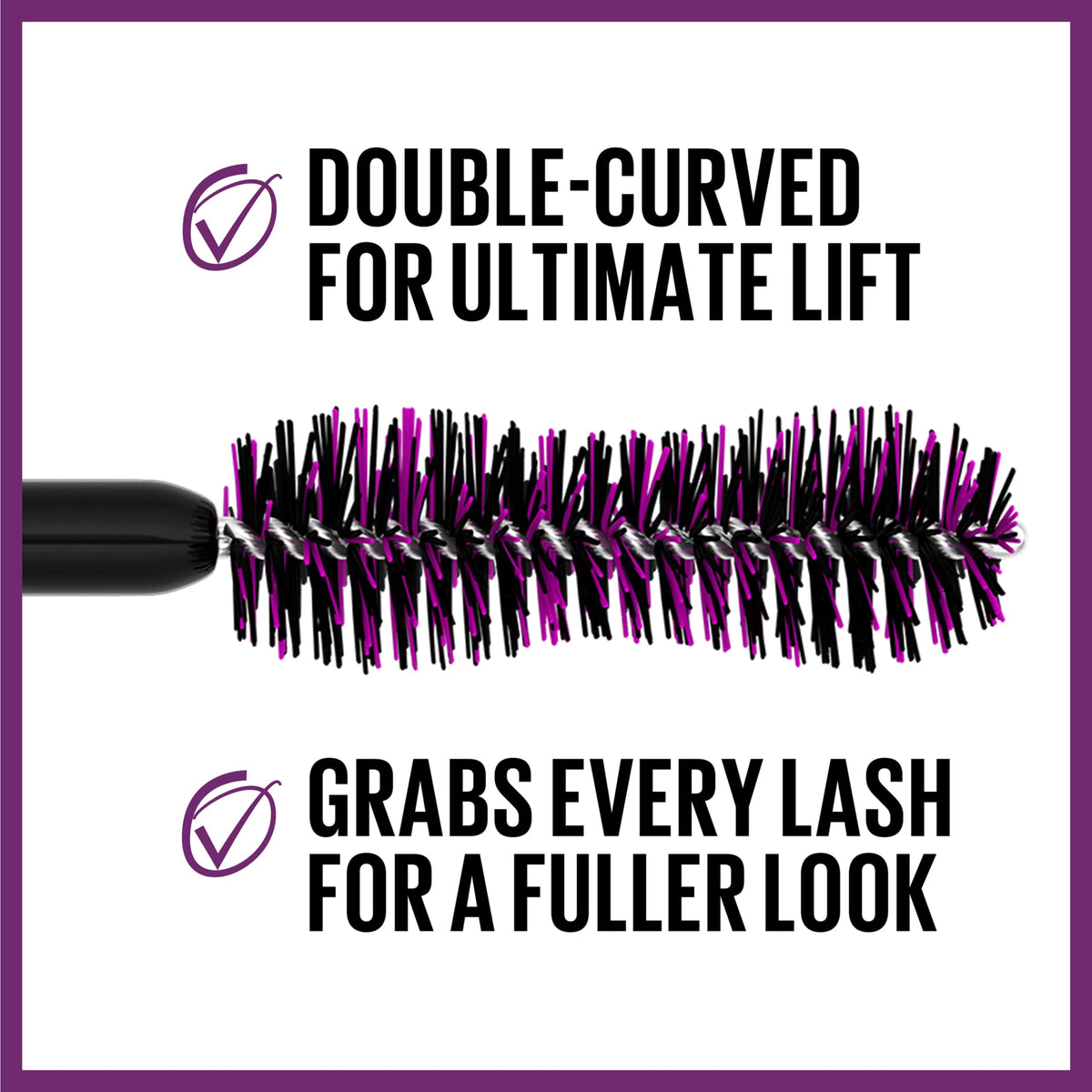 MAYBELLINE fiber-rich mascara texture showing lengthening benefit