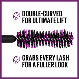 MAYBELLINE fiber-rich mascara texture showing lengthening benefit