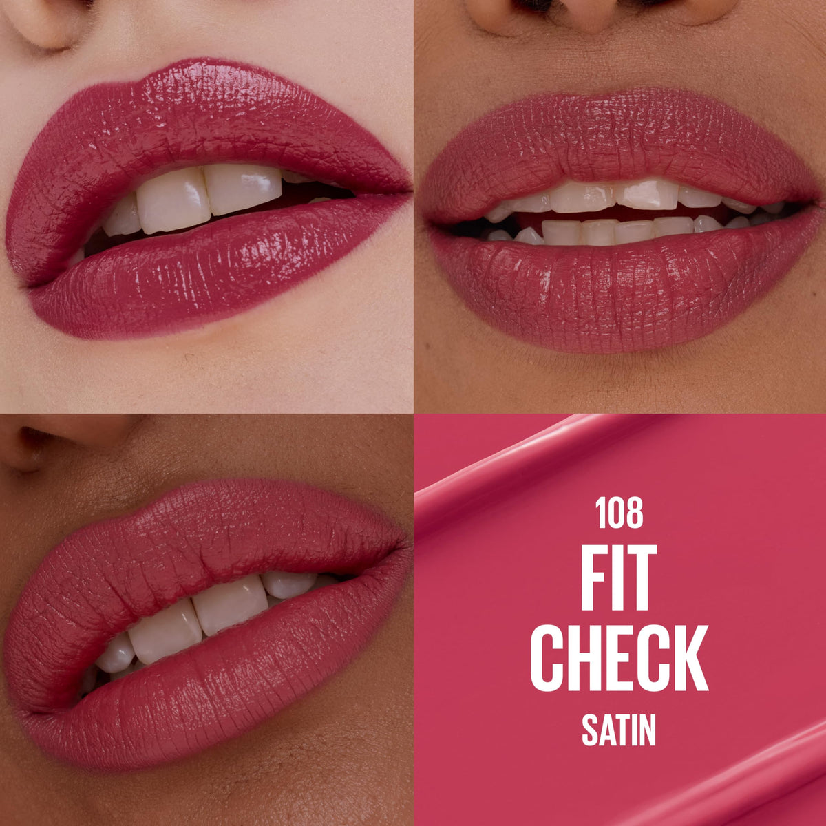 MAYBELLINE close-up of lip-hugging bullet highlighting precise application