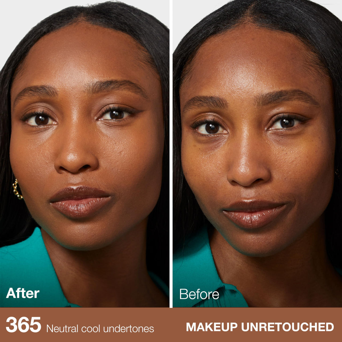 MAYBELLINE liquid applied with a brush demonstrating buildable coverage