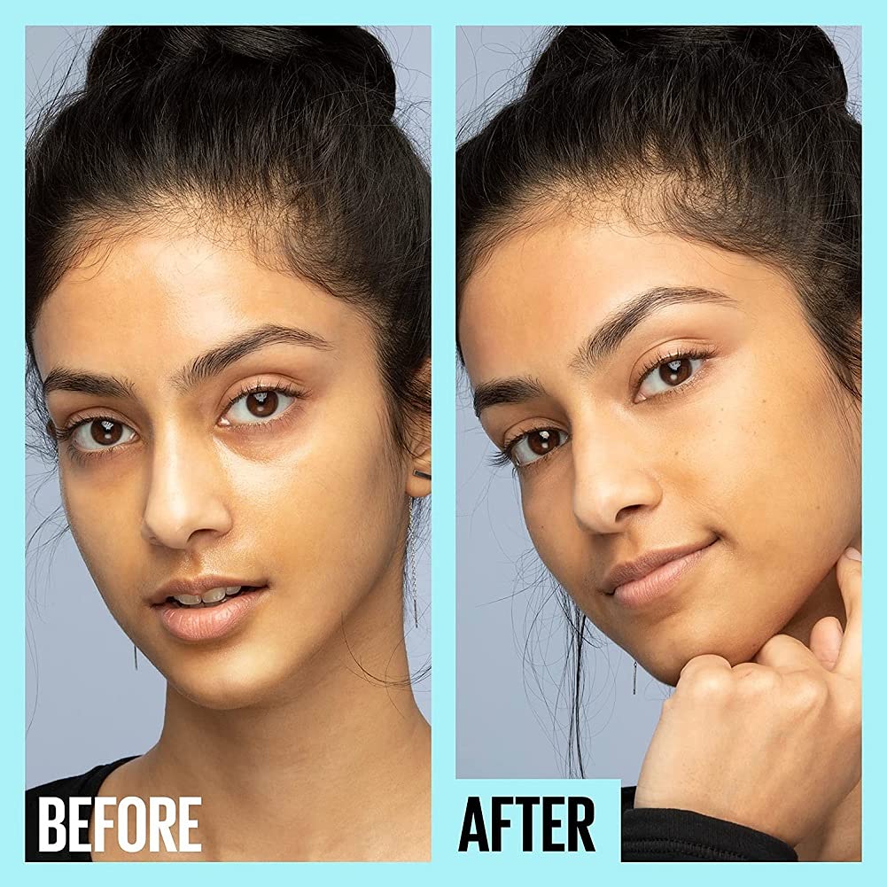 Maybelline primer applied on hand showing pore-blurring effect