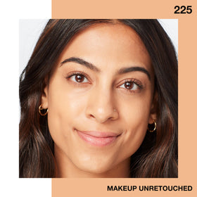 Maybelline Fit Me application with sponge blending, demonstrates seamless buildable coverage benefit