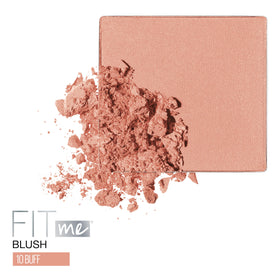 Maybelline Fit Me compact open with mirror and pan, showing portability benefit