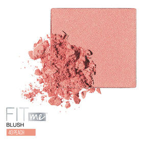 MAYBELLINE compact open revealing pressed peach powder for easy application