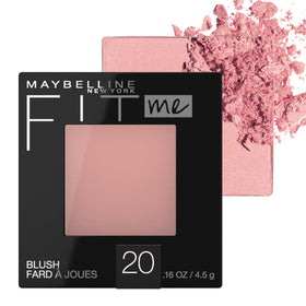 Maybelline compact front view showing mauve shade and packaging benefit