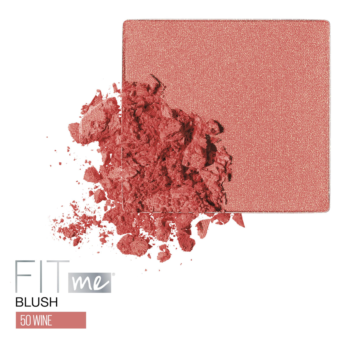 Maybelline Fit Me blush open compact displaying pressed powder for easy application