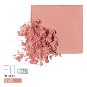MAYBELLINE close-up of blush pan texture highlighting smooth blendability