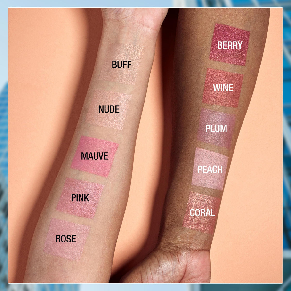 MAYBELLINE model wearing Rose on cheeks showing natural enhanced complexion