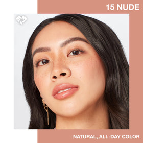 MAYBELLINE swatch on skin illustrating true-to-tone nude and buildable color