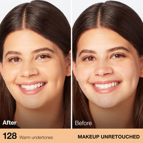 Maybelline texture swatch on skin illustrating hydrating, blendable finish