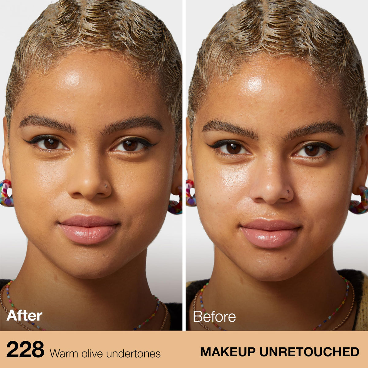 MAYBELLINE foundation texture close-up highlighting blendable, oil-free formula